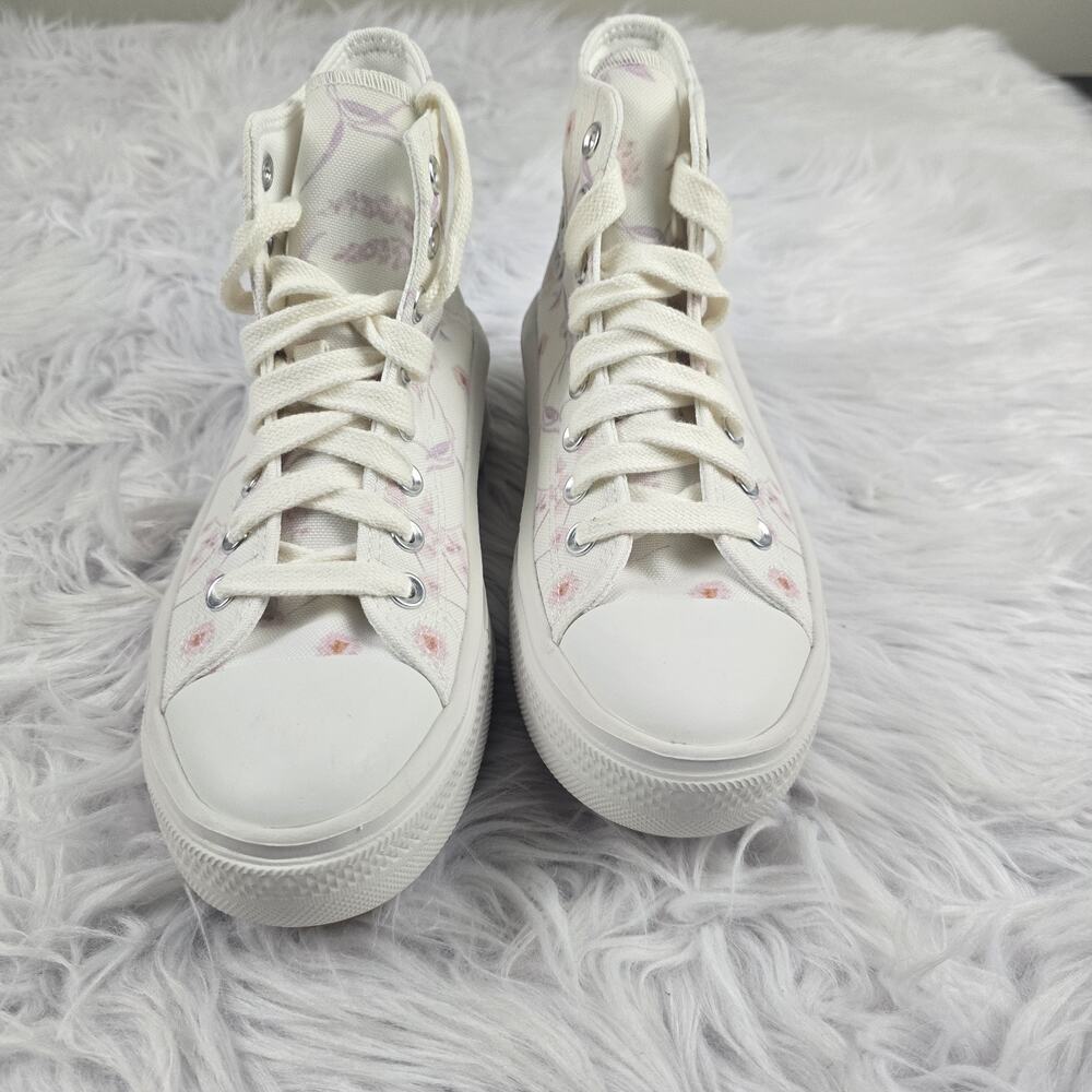 Converse All Star Move Hi Platform Women's Size 7 Floral Vintage White Egret - Picture 4 of 6